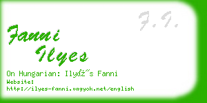 fanni ilyes business card